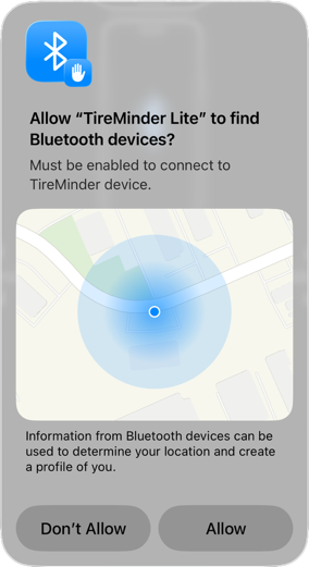 iOS Bluetooth permission example