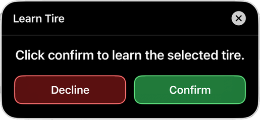 External sensor learning confirmation