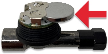 Battery insertion direction on external sensor